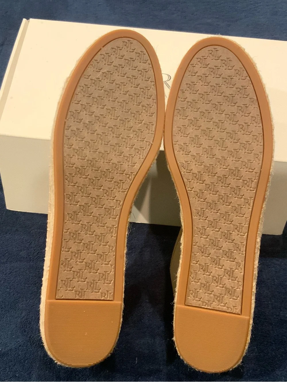 Ralph Lauren Beige Canvas Espadrille Flats- Women’s size 11